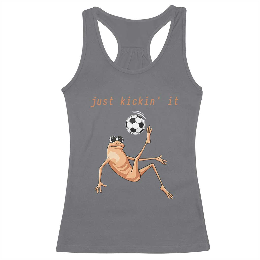 Funny Marcus The Worm Soccer Lover Racerback Tank Top Just Kickin It