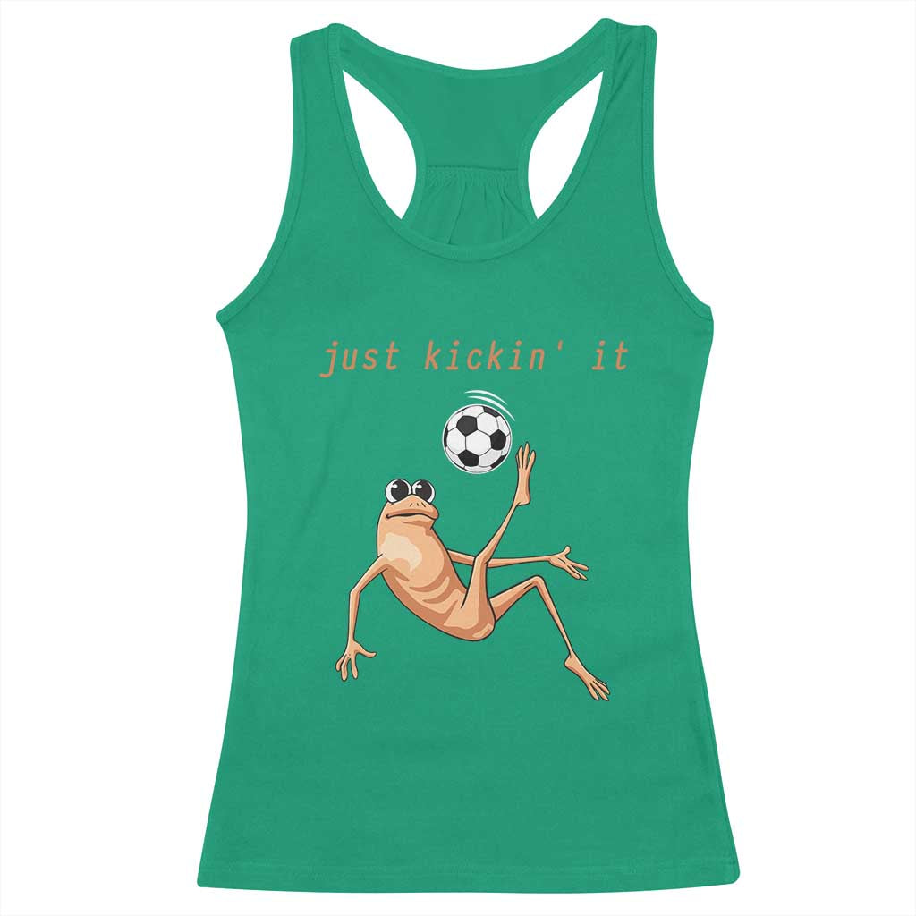 Funny Marcus The Worm Soccer Lover Racerback Tank Top Just Kickin It
