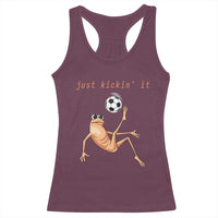 Funny Marcus The Worm Soccer Lover Racerback Tank Top Just Kickin It