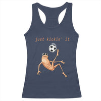 Funny Marcus The Worm Soccer Lover Racerback Tank Top Just Kickin It