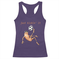 Funny Marcus The Worm Soccer Lover Racerback Tank Top Just Kickin It