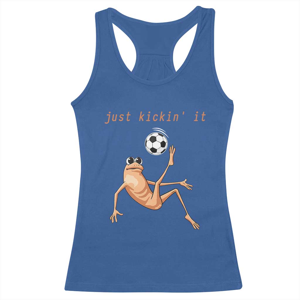 Funny Marcus The Worm Soccer Lover Racerback Tank Top Just Kickin It