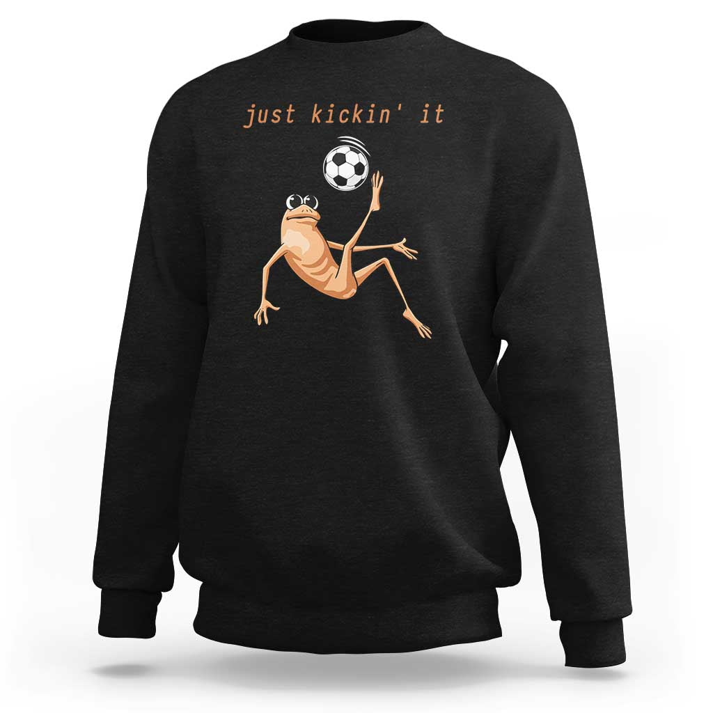 Funny Marcus The Worm Soccer Lover Sweatshirt Just Kickin It