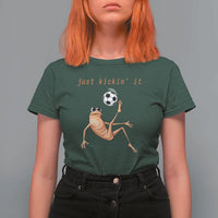 Funny Marcus The Worm Soccer Lover T Shirt For Women Just Kickin It