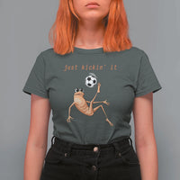 Funny Marcus The Worm Soccer Lover T Shirt For Women Just Kickin It