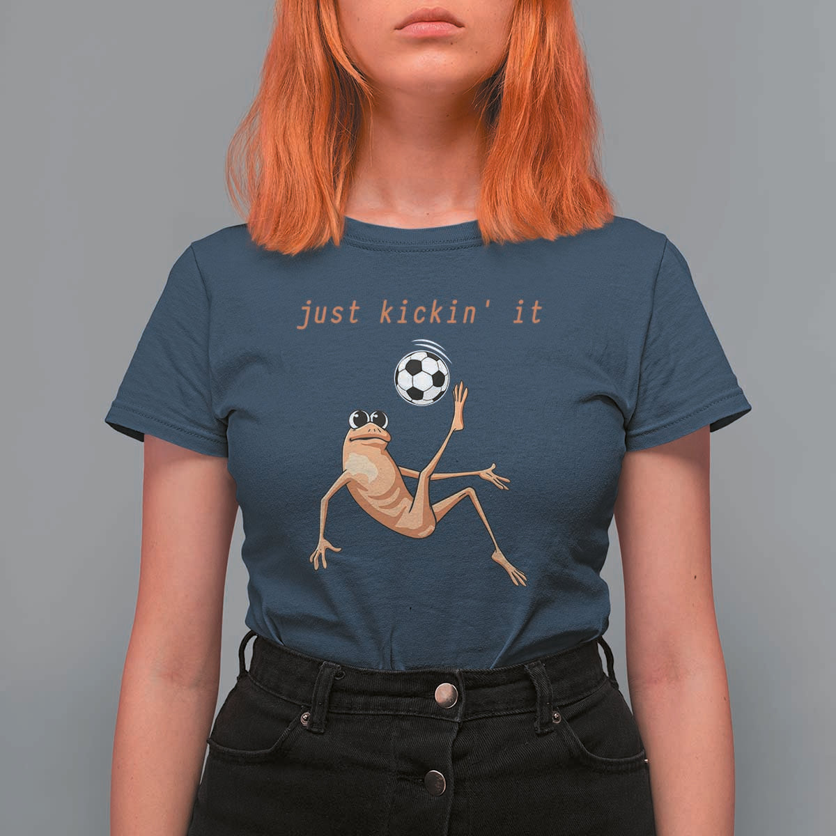Funny Marcus The Worm Soccer Lover T Shirt For Women Just Kickin It
