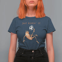 Funny Marcus The Worm Soccer Lover T Shirt For Women Just Kickin It
