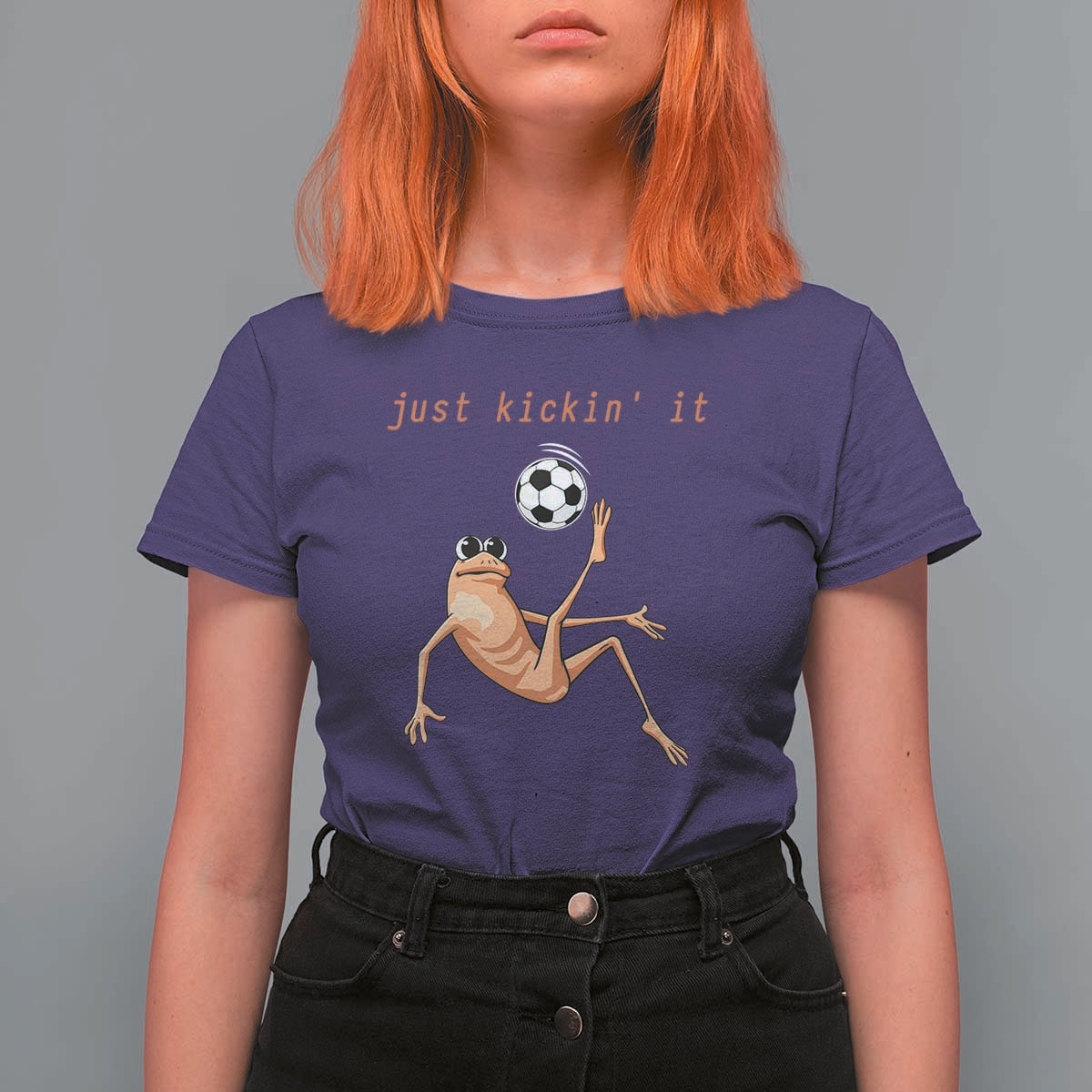 Funny Marcus The Worm Soccer Lover T Shirt For Women Just Kickin It