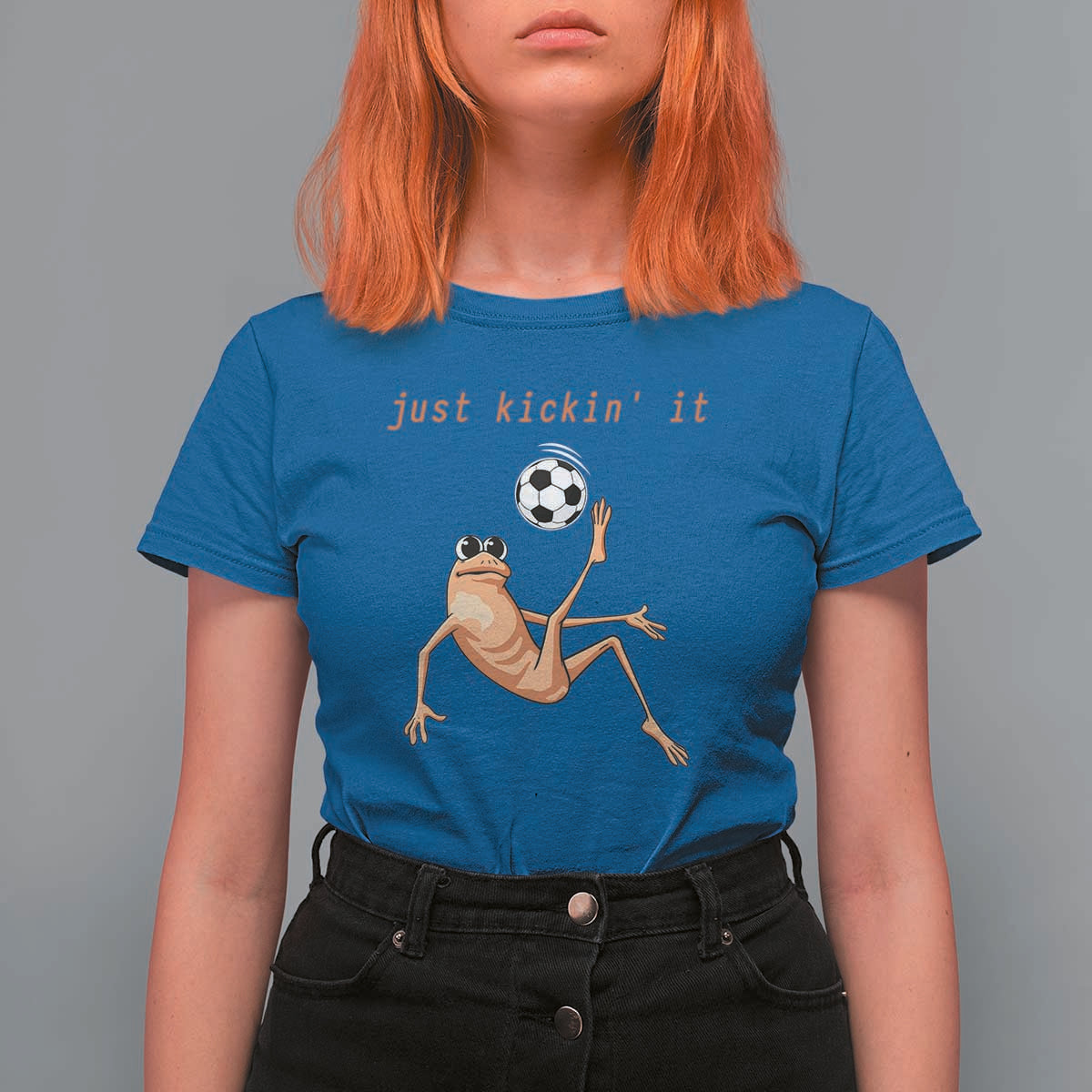 Funny Marcus The Worm Soccer Lover T Shirt For Women Just Kickin It