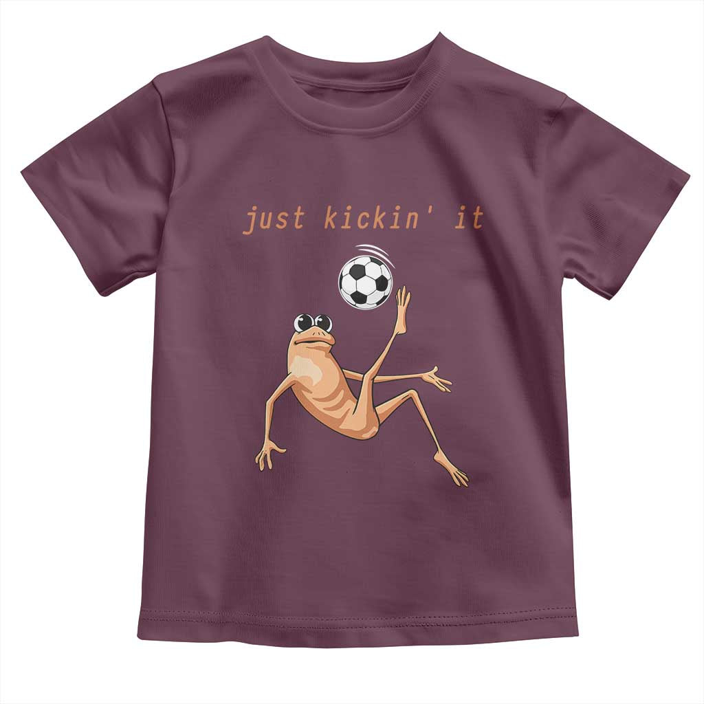 Funny Marcus The Worm Soccer Lover Toddler T Shirt Just Kickin It