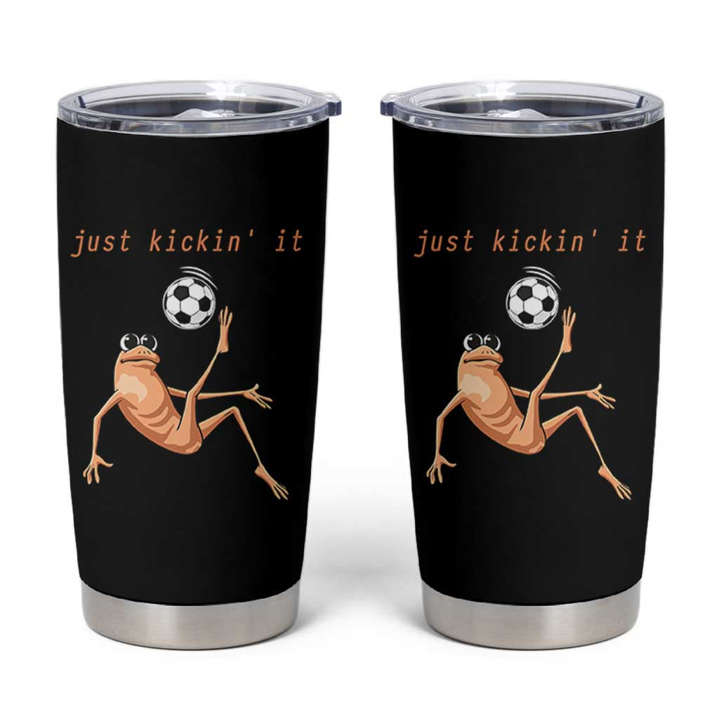 Funny Marcus The Worm Soccer Lover Tumbler Cup Just Kickin It
