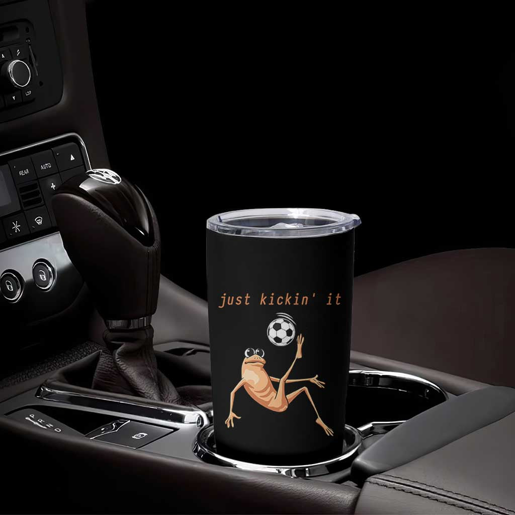 Funny Marcus The Worm Soccer Lover Tumbler Cup Just Kickin It