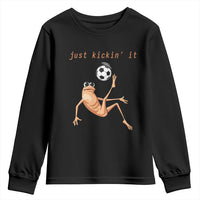 Funny Marcus The Worm Soccer Lover Youth Sweatshirt Just Kickin It