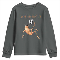 Funny Marcus The Worm Soccer Lover Youth Sweatshirt Just Kickin It
