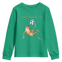 Funny Marcus The Worm Soccer Lover Youth Sweatshirt Just Kickin It