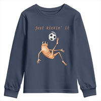 Funny Marcus The Worm Soccer Lover Youth Sweatshirt Just Kickin It