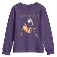 Funny Marcus The Worm Soccer Lover Youth Sweatshirt Just Kickin It