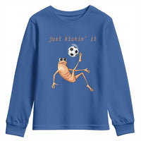 Funny Marcus The Worm Soccer Lover Youth Sweatshirt Just Kickin It
