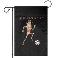 Just Kickin It Garden Flag Funny Marcus The Worm Soccer Meme