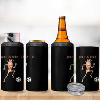 Just Kickin It 4 in 1 Can Cooler Tumbler Funny Marcus The Worm Soccer Meme