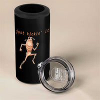 Just Kickin It 4 in 1 Can Cooler Tumbler Funny Marcus The Worm Soccer Meme