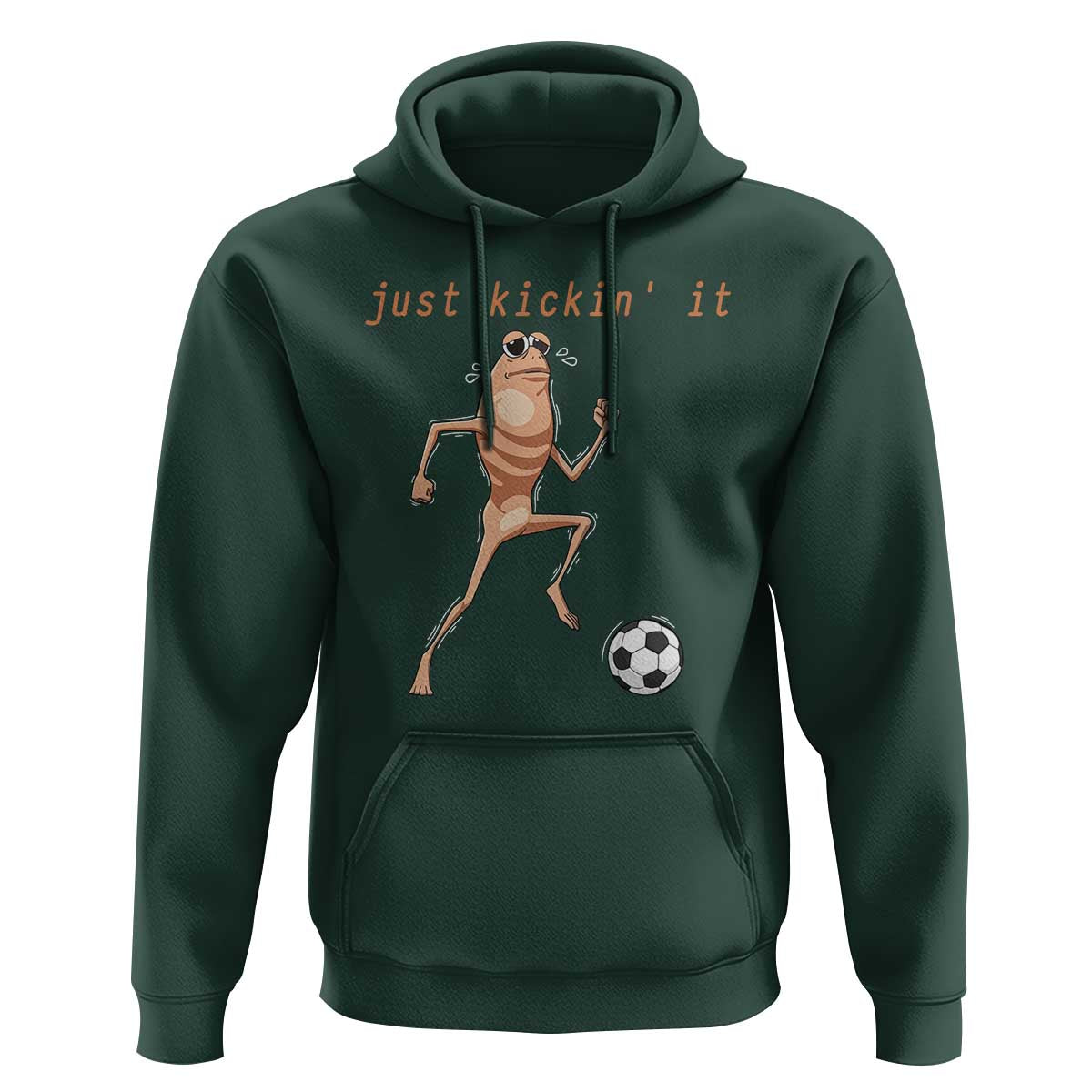 Just Kickin It Hoodie Funny Marcus The Worm Soccer Meme