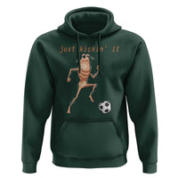 Just Kickin It Hoodie Funny Marcus The Worm Soccer Meme