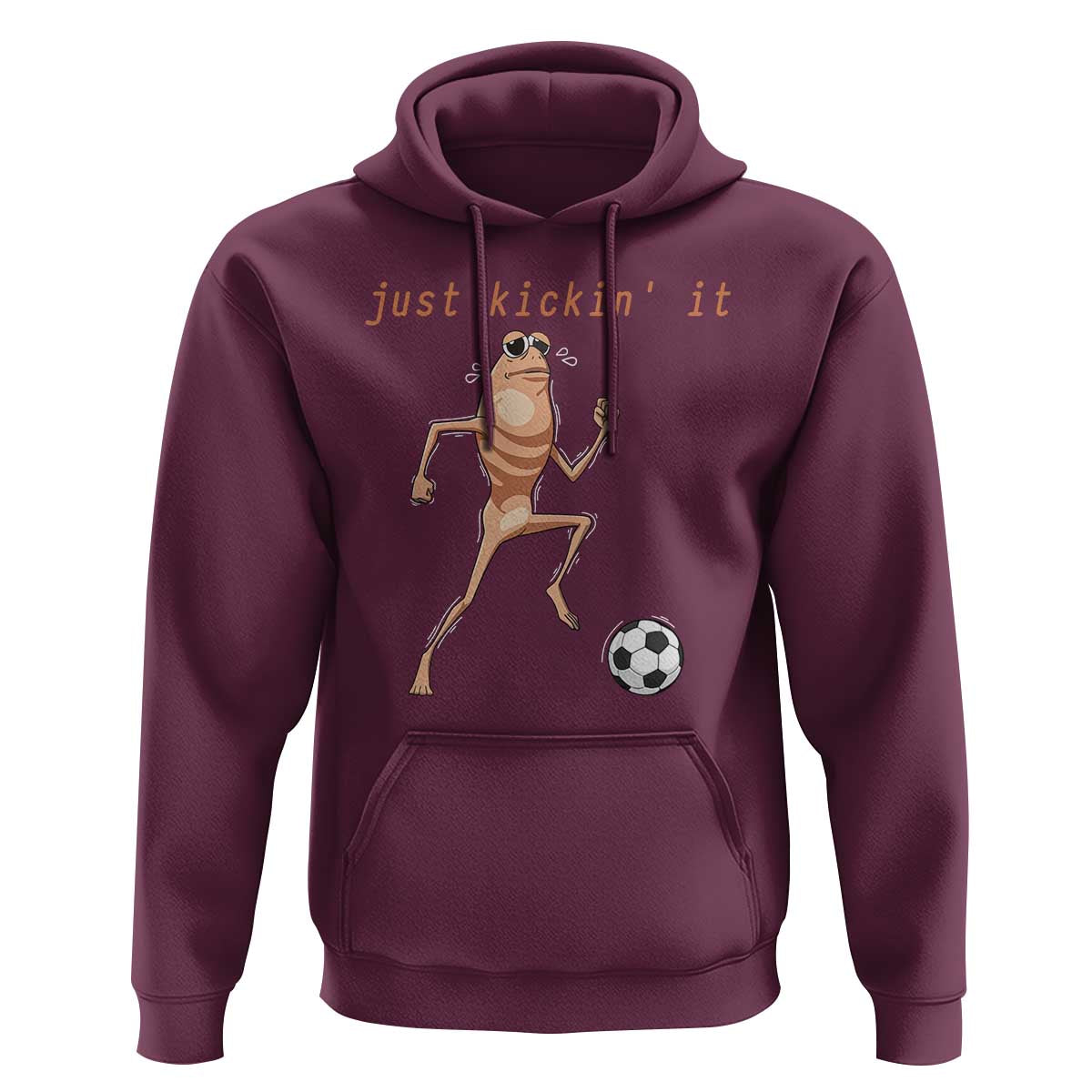 Just Kickin It Hoodie Funny Marcus The Worm Soccer Meme