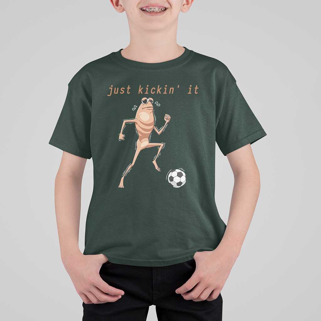 Just Kickin It T Shirt For Kid Funny Marcus The Worm Soccer Meme