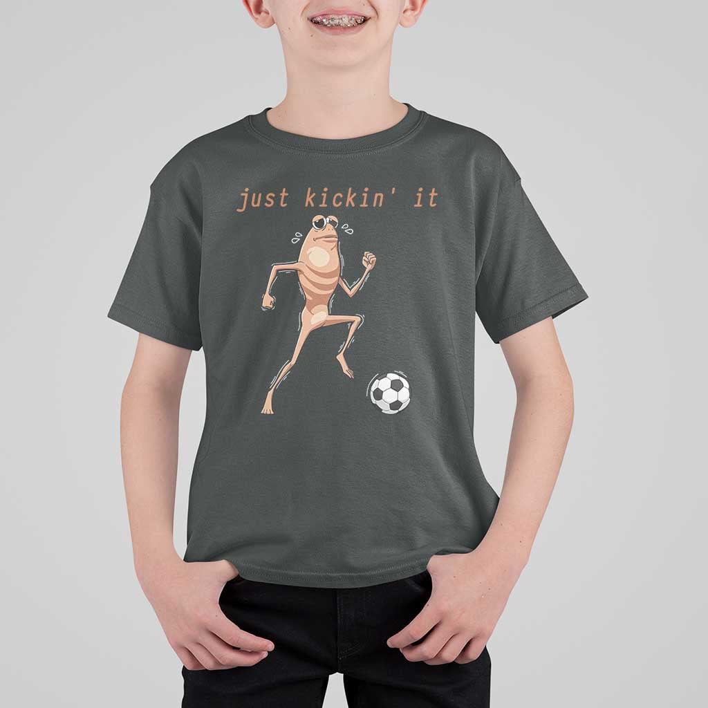 Just Kickin It T Shirt For Kid Funny Marcus The Worm Soccer Meme