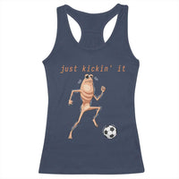 Just Kickin It Racerback Tank Top Funny Marcus The Worm Soccer Meme