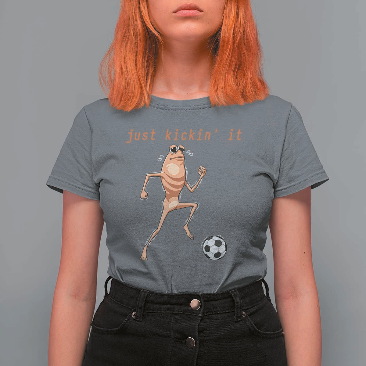 Just Kickin It T Shirt For Women Funny Marcus The Worm Soccer Meme