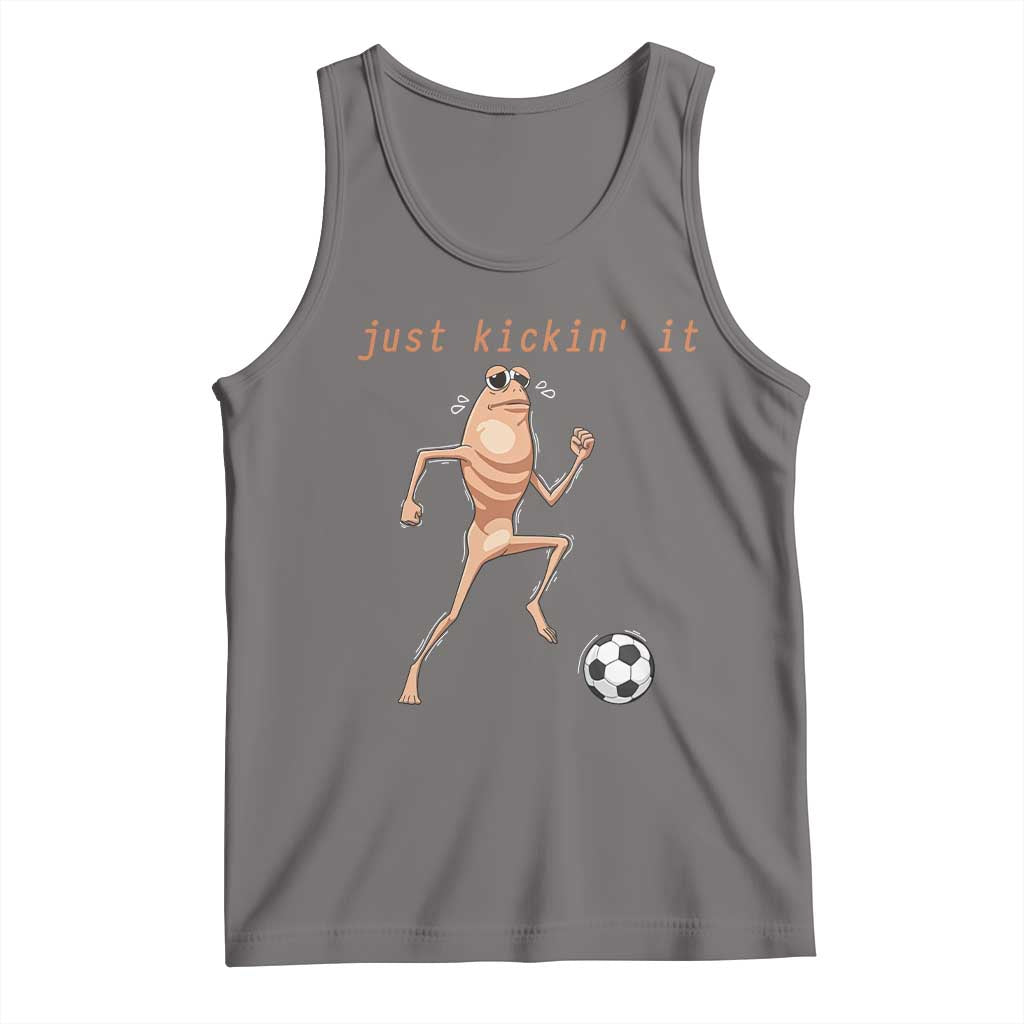 Just Kickin It Tank Top Funny Marcus The Worm Soccer Meme