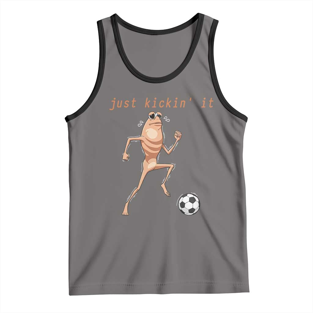 Just Kickin It Tank Top Funny Marcus The Worm Soccer Meme
