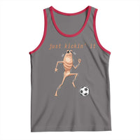 Just Kickin It Tank Top Funny Marcus The Worm Soccer Meme