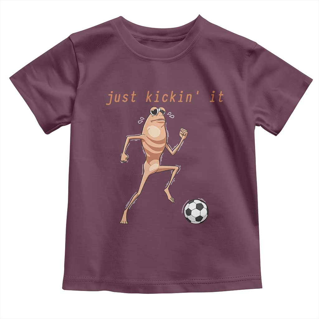 Just Kickin It Toddler T Shirt Funny Marcus The Worm Soccer Meme
