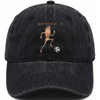 Just Kickin It Washed Cotton Baseball Cap Funny Marcus The Worm Soccer Meme