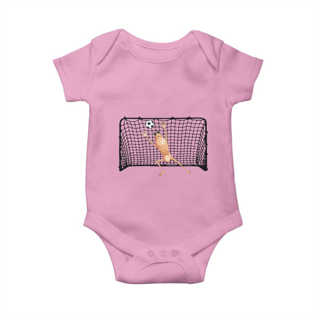 Funny Marcus The Worm Soccer Goalkeeper Gift Baby Onesie