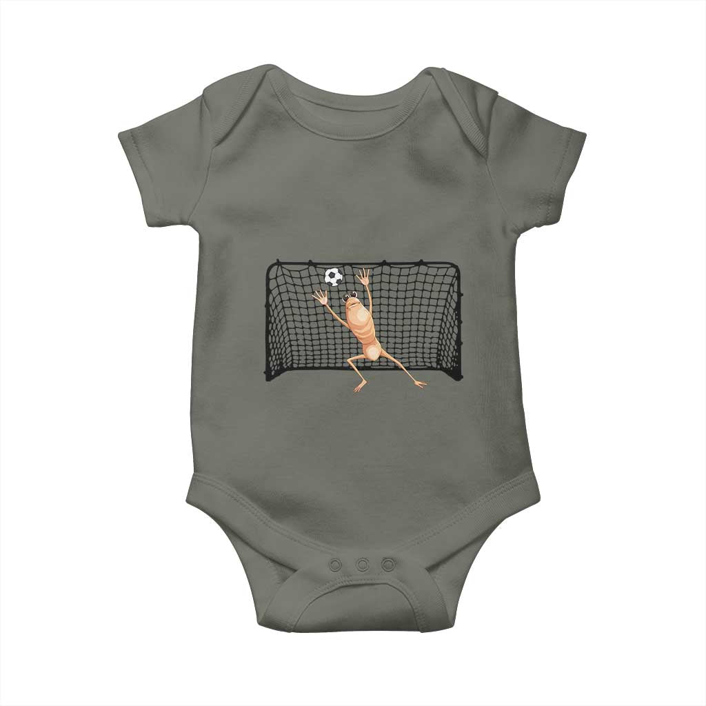 Funny Marcus The Worm Soccer Goalkeeper Gift Baby Onesie