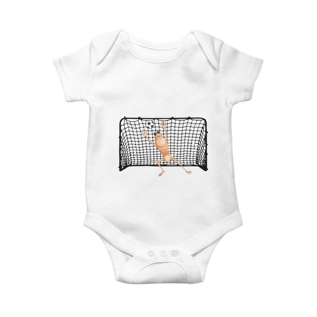Funny Marcus The Worm Soccer Goalkeeper Gift Baby Onesie
