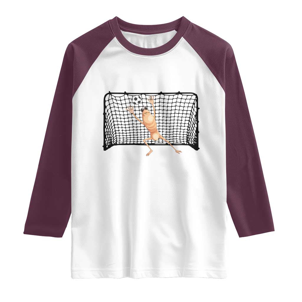 Funny Marcus The Worm Soccer Goalkeeper Gift Raglan Shirt