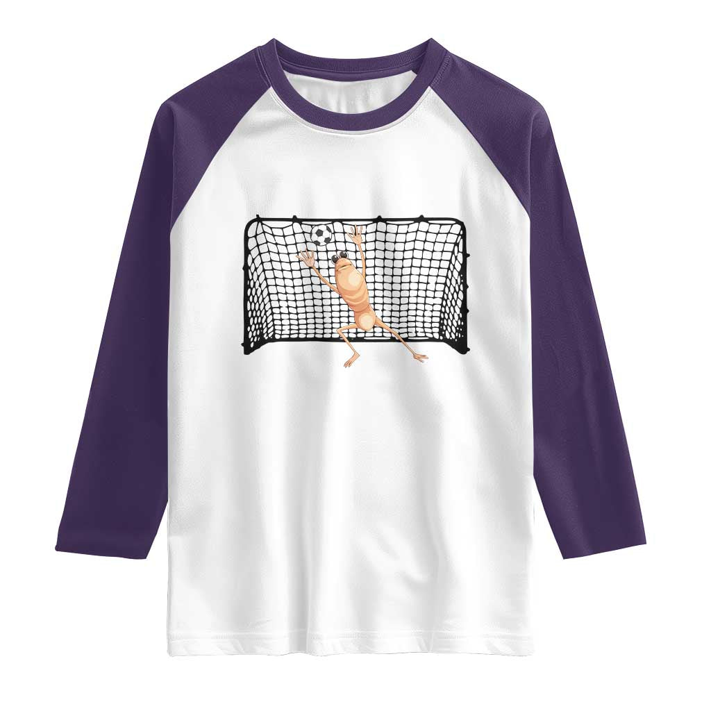 Funny Marcus The Worm Soccer Goalkeeper Gift Raglan Shirt