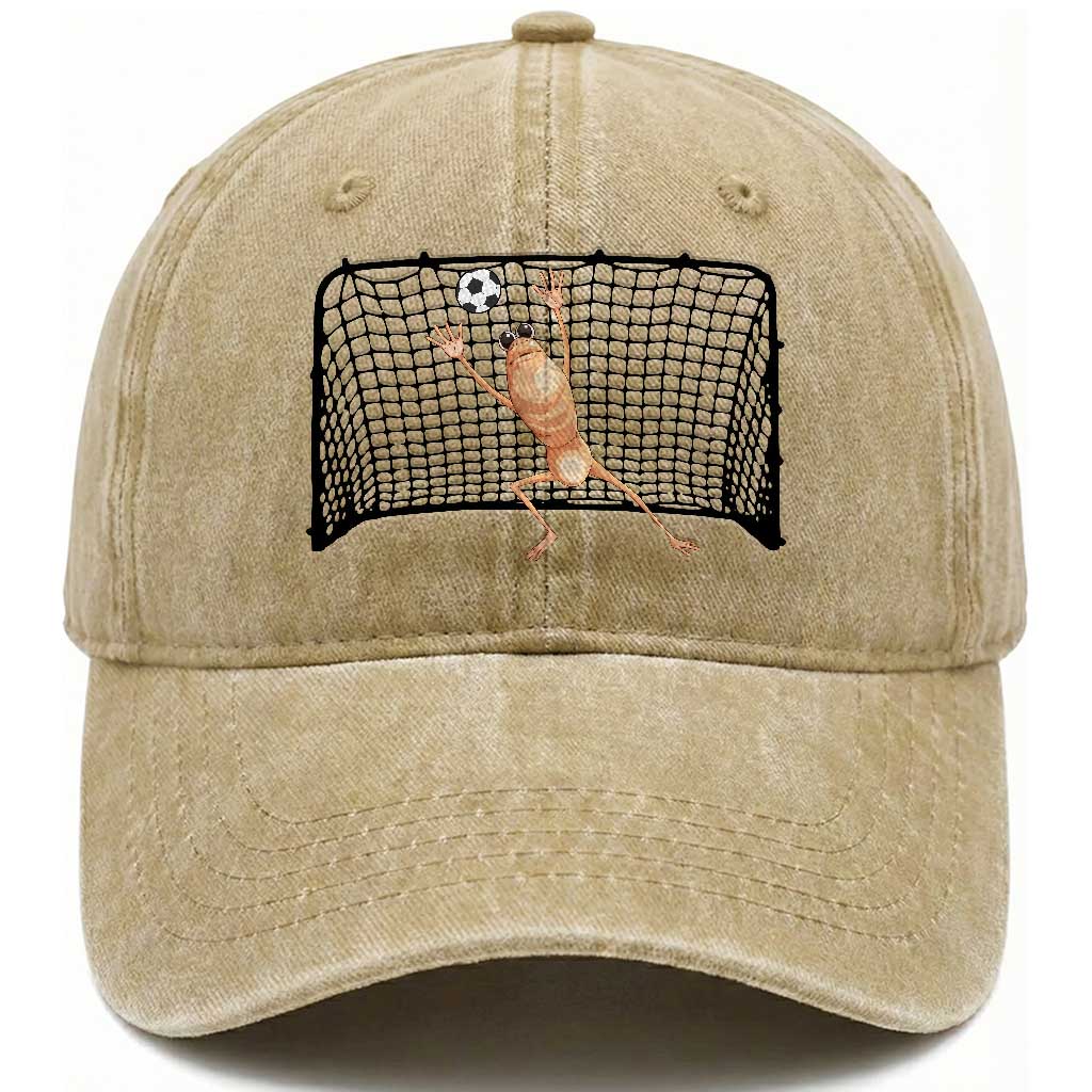 Funny Marcus The Worm Soccer Goalkeeper Gift Washed Cotton Baseball Cap