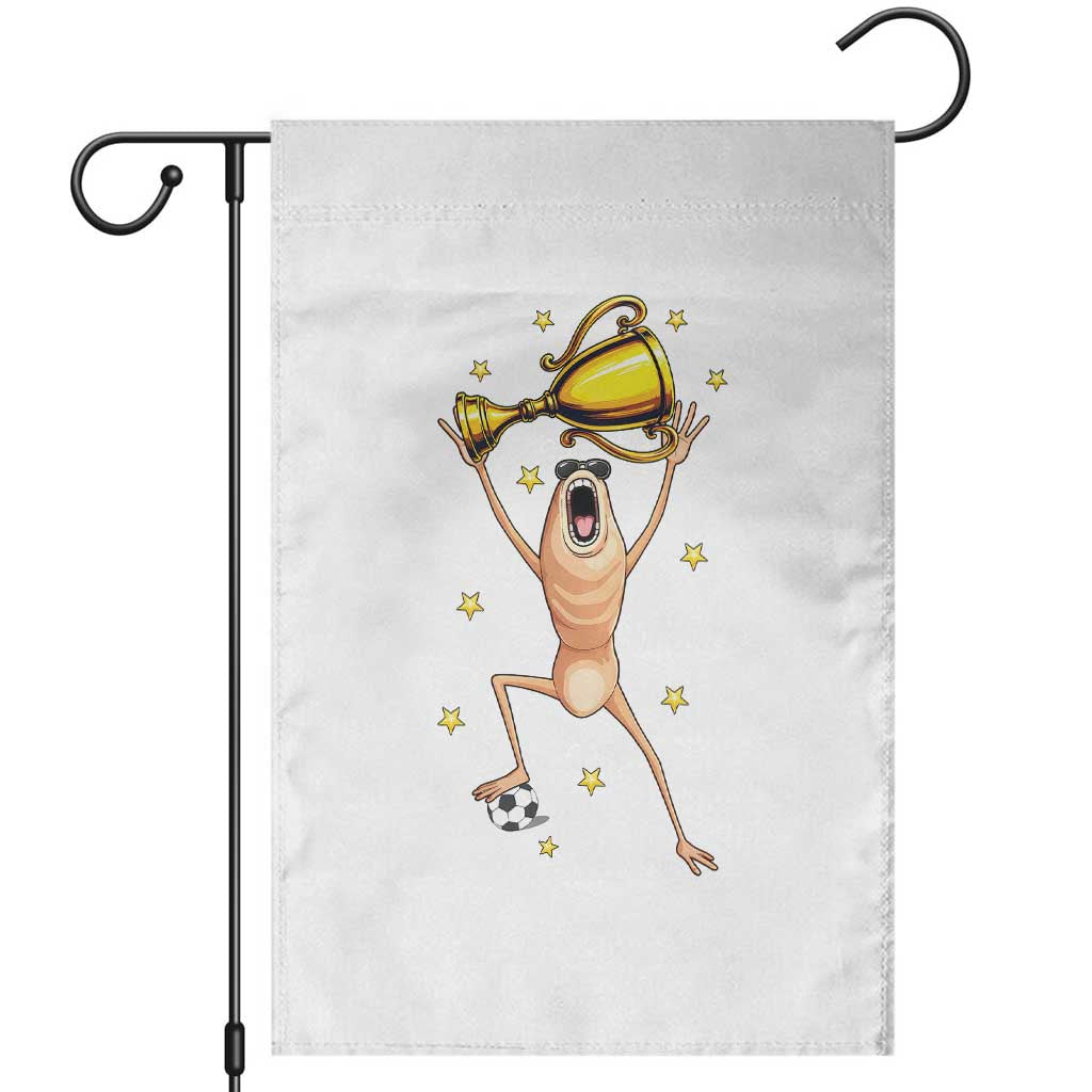 Funny Marcus The Worm Soccer Champion Garden Flag Soccer Lover