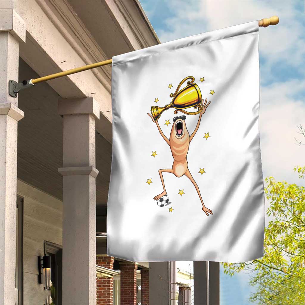Funny Marcus The Worm Soccer Champion Garden Flag Soccer Lover