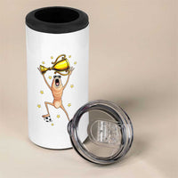 Funny Marcus The Worm Soccer Champion 4 in 1 Can Cooler Tumbler Soccer Lover