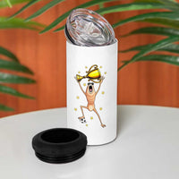 Funny Marcus The Worm Soccer Champion 4 in 1 Can Cooler Tumbler Soccer Lover