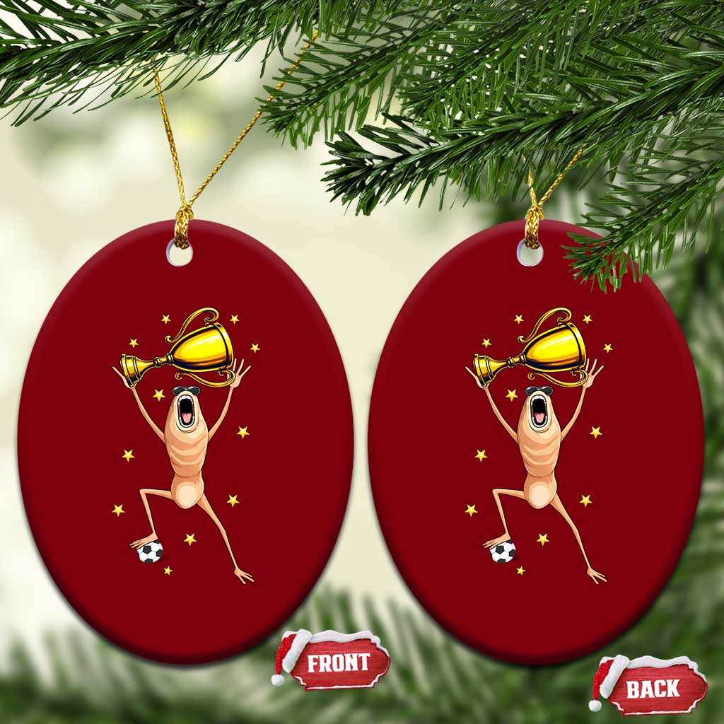 Funny Marcus The Worm Soccer Champion Ceramic Ornament Soccer Lover