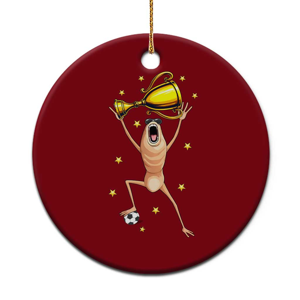 Funny Marcus The Worm Soccer Champion Ceramic Ornament Soccer Lover