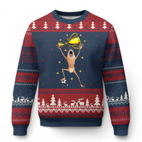 Funny Marcus The Worm Soccer Champion Ugly Christmas Sweater Soccer Lover
